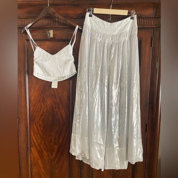 FREE PEOPLE Ivory Combo Aster Two Piece Skirt Set - Picture 2 of 15